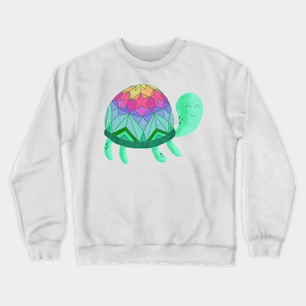 Cute Rainbow Shell Turtle Crewneck Sweatshirt by RuthMCreative